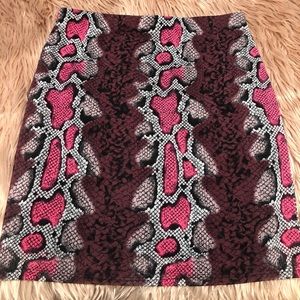 Snake print skirt